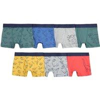 Pack of 7 Boxers in Dinosaur Print Cotton