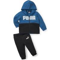 Colour Block Tracksuit with Logo Print in Cotton Mix