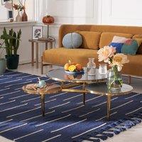 Jumbo Wool and Cotton Fringed Rug