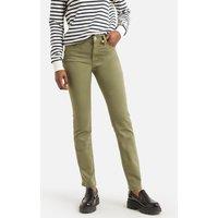 724 High Rise Straight Trousers in Cotton