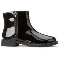 Kids Patent Ankle Boots with Zip Fastening