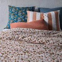 Zanya Leopard Print 100% Washed Cotton Duvet Cover