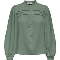 Mandarin Collar Blouse with Long Sleeves