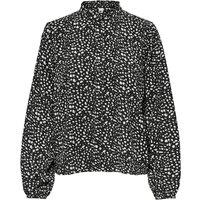 Printed High Neck Blouse