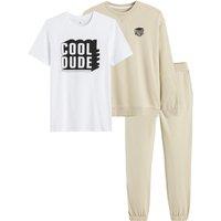 3-Piece Pyjama Set in Cotton Mix