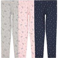 Pack of 3 Leggings in Printed Cotton