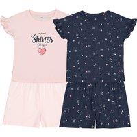 Pack of 2 Short Pyjamas in Cotton
