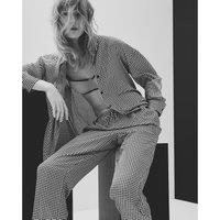 Houndstooth Check Satin Pyjamas