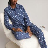 Cotton Chambray Pyjamas in Tennis Racket Print
