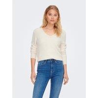 Brushed Knit Jumper with V-Neck