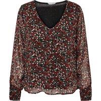 Floral Print Blouse with V-Neck