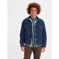 Trucker Denim Reversible Jacket with Sherpa Lining