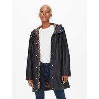 Hooded Mid-Length Raincoat