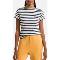 Colombier Breton Striped T-Shirt in Organic Cotton with Good Vibes Embroidery