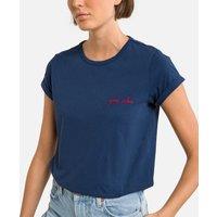 Poitou Organic Cotton T-Shirt with Good Vibes Embroidery and Short Sleeves