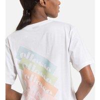 Chiama Cotton T-Shirt Dress with Logo Print and Short Sleeves