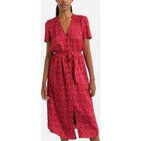 Floral Print Midi Dress with Short Sleeves