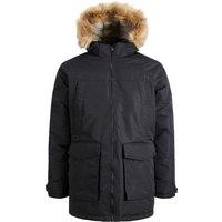Craft Warm Long Parka with Hood and Faux Fur Trim