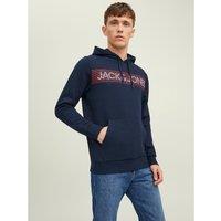 Corp Logo Print Hoodie in Cotton Mix