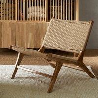 Amanda Teak & Rope Lounge Chair