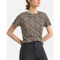 Printed Crew Neck T-Shirt with Short Sleeves