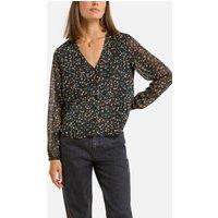 Floral Print Blouse with V-Neck