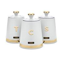 Set of 3 Cavaletto Tea Coffee Sugar Canisters