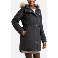 Hooded Parka with Faux Fur Trim