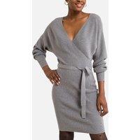 Mini Jumper Dress with Tie-Waist