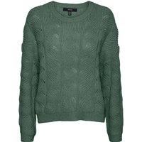 Openwork Knit Jumper with Crew Neck