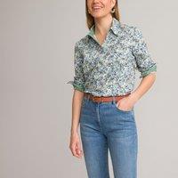 Floral Cotton Mix Shirt with Long Sleeves