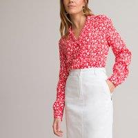 Floral Print Blouse with Long Sleeves