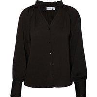 Buttoned V-Neck Blouse