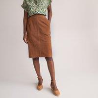 Suede Mid-Length Skirt