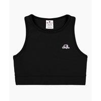 Embroidered Logo Sports Bra in Cotton