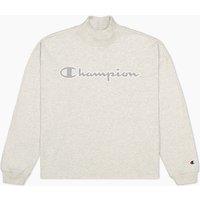 Embroidered Logo Cotton T-Shirt with Long Sleeves and High Neck