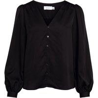 Buttoned V-Neck Blouse