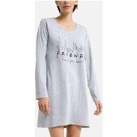 Cotton Mix Nightshirt with Long Sleeves