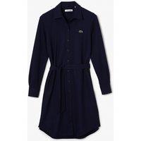 Cotton Midi Shirt Dress with Removable Tie-Waist and Buttons