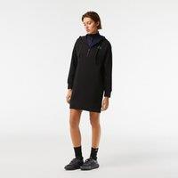 Loose Fit Hoodie Dress with Half Zip in Cotton Mix
