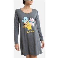 Cotton Mix Nightshirt with Long Sleeves
