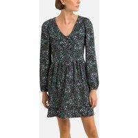 Printed V-Neck Mini Dress