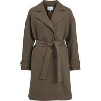 Tailored Collar Coat with Tie-Waist