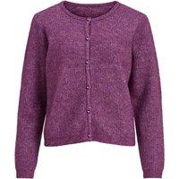 Fine Knit Cardigan with Crew Neck