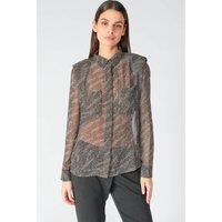 Zebra Print Draping Blouse
