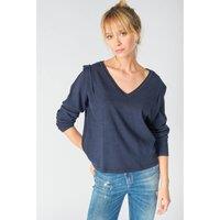 Fine Knit Jumper with V-Neck