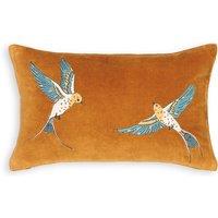 Envole Sauvage Rectangular Bird 100% Cotton Velvet Cushion Cover