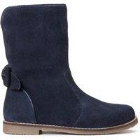 Kids Suede Calf Boots with Faux Fur Lining