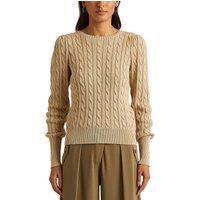 Cotton Cable Knit Jumper with Crew Neck