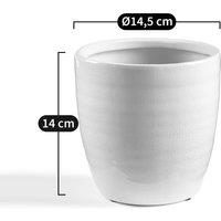 Tipoca 14.5cm Diameter Enamelled Ceramic Flower Pot